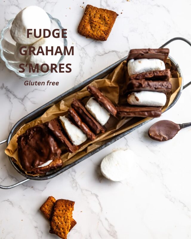 These aren’t your average s’mores—
They’re made with  fudge-dipped, grain-free grahams—and dangerously easy to make.

(Swipe for the ingredients and process video)

Comment fudge and save  this for your next BBQ or cozy night in—and follow @stelleandcobakes for more viral dessert magic.