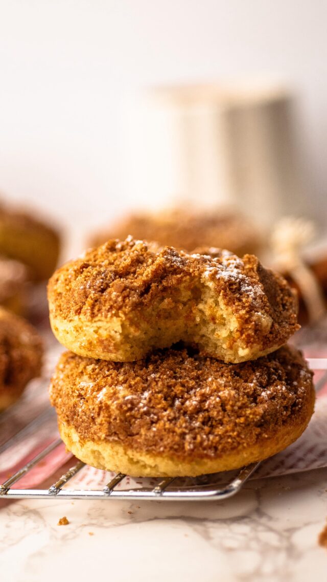 Is there anything better?! Baked and gluten free, these will satisfy every donut craving and then some! Comment donut for the recipe.
